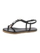 Burberry Abstract Check Patent Leather T-Strap Sandals