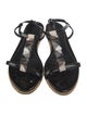 Burberry Abstract Check Patent Leather T-Strap Sandals