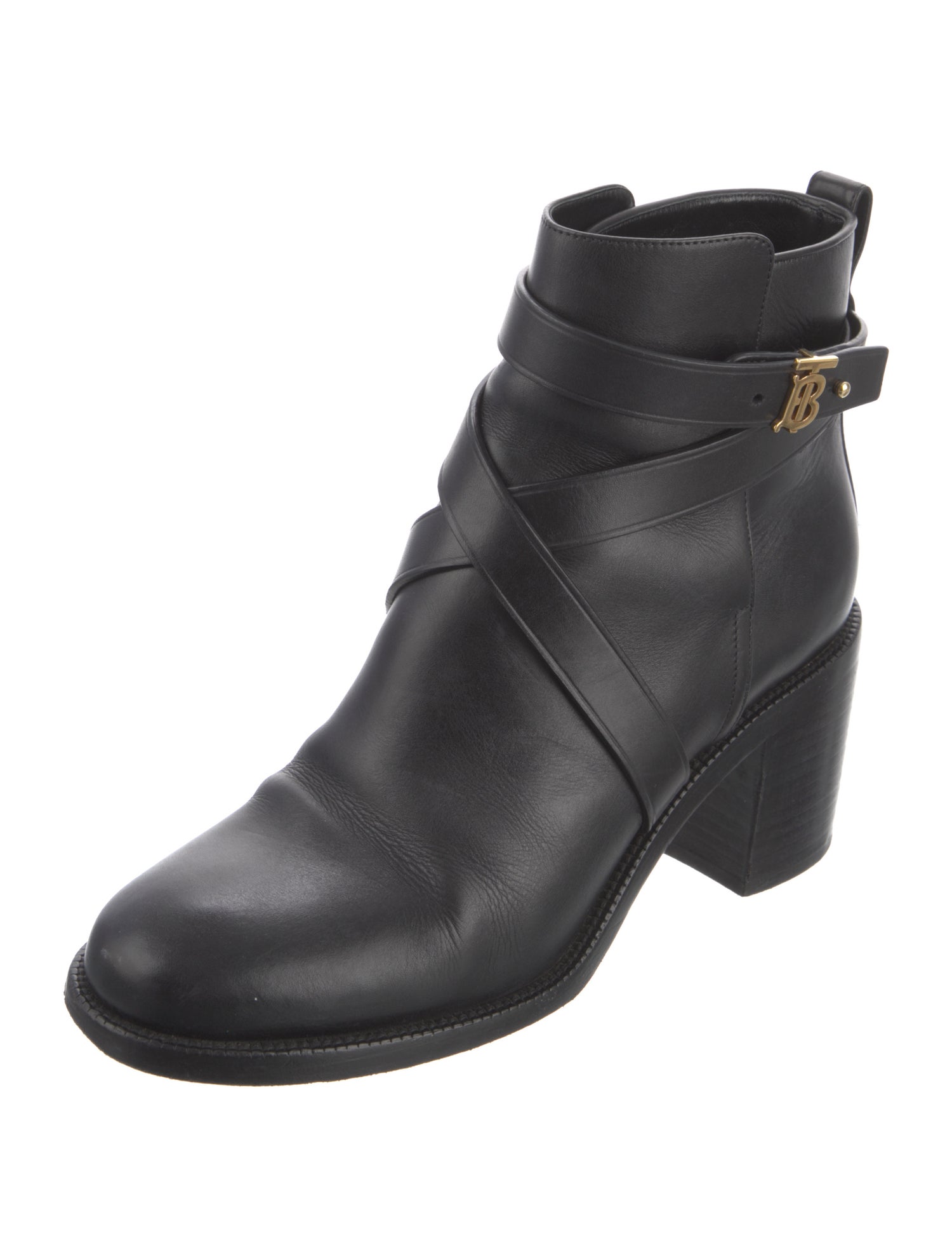 Burberry TB Monogram Leather Boots