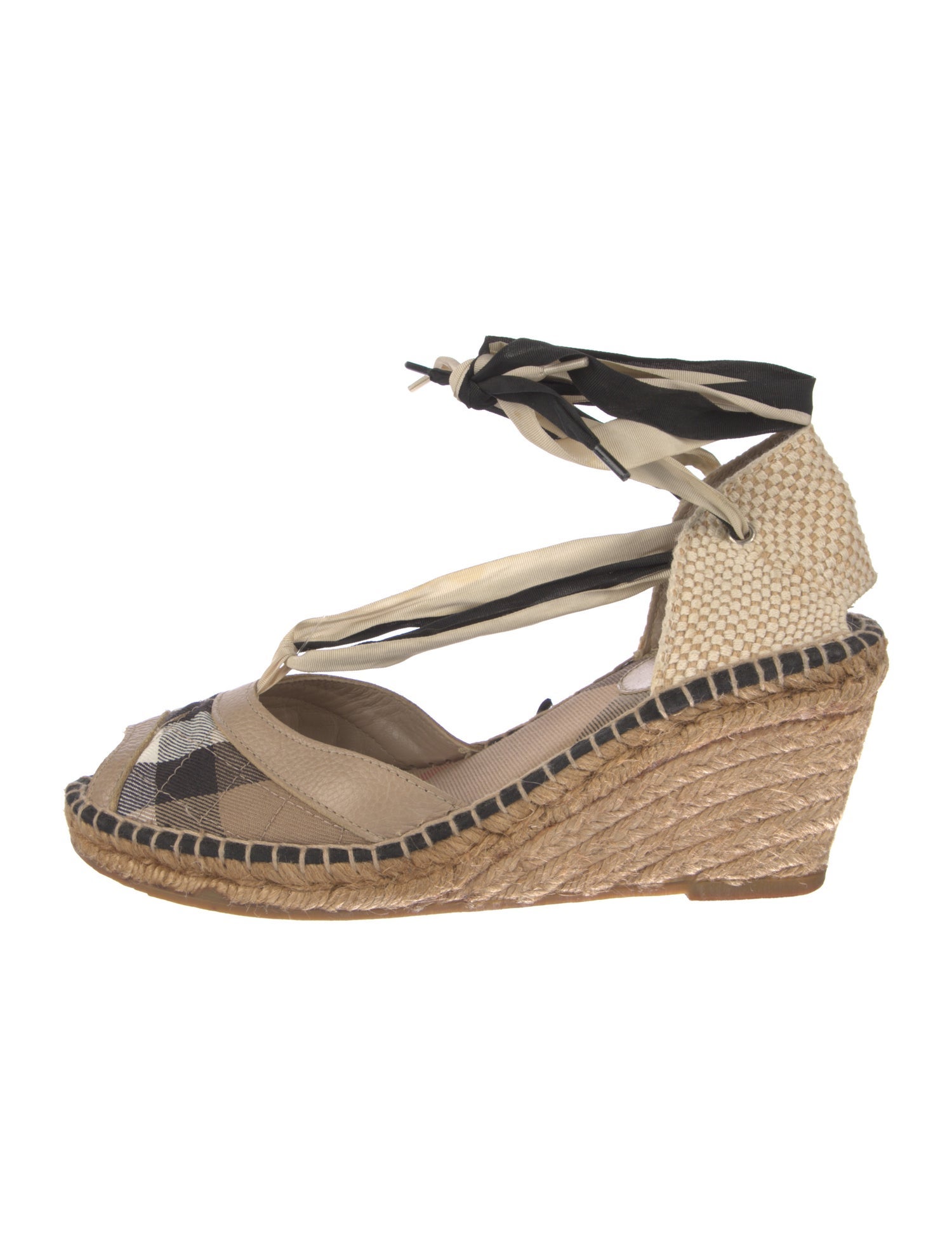 Burberry Canvas Printed Slingback Pumps