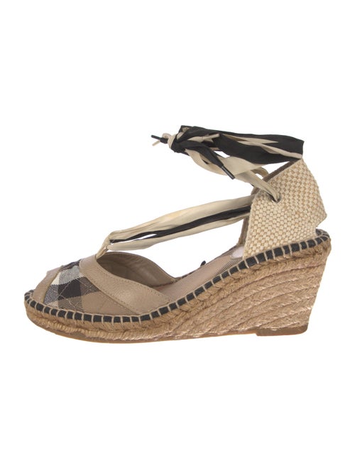 Burberry Canvas Printed Slingback Pumps