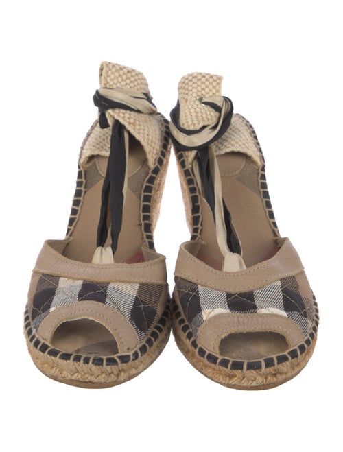 Burberry Canvas Printed Slingback Pumps