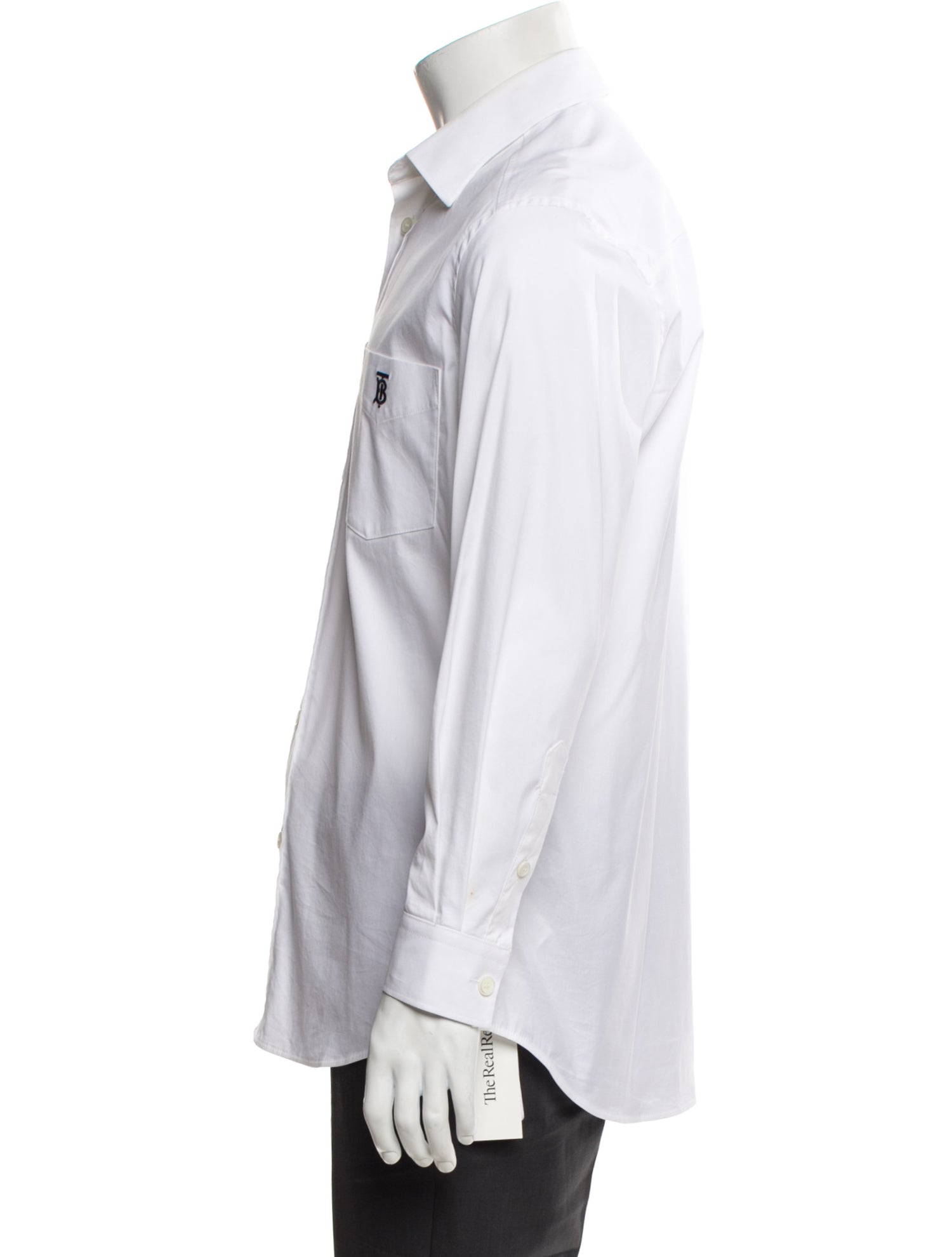Burberry TB Monogram Long Sleeve Dress Shirt