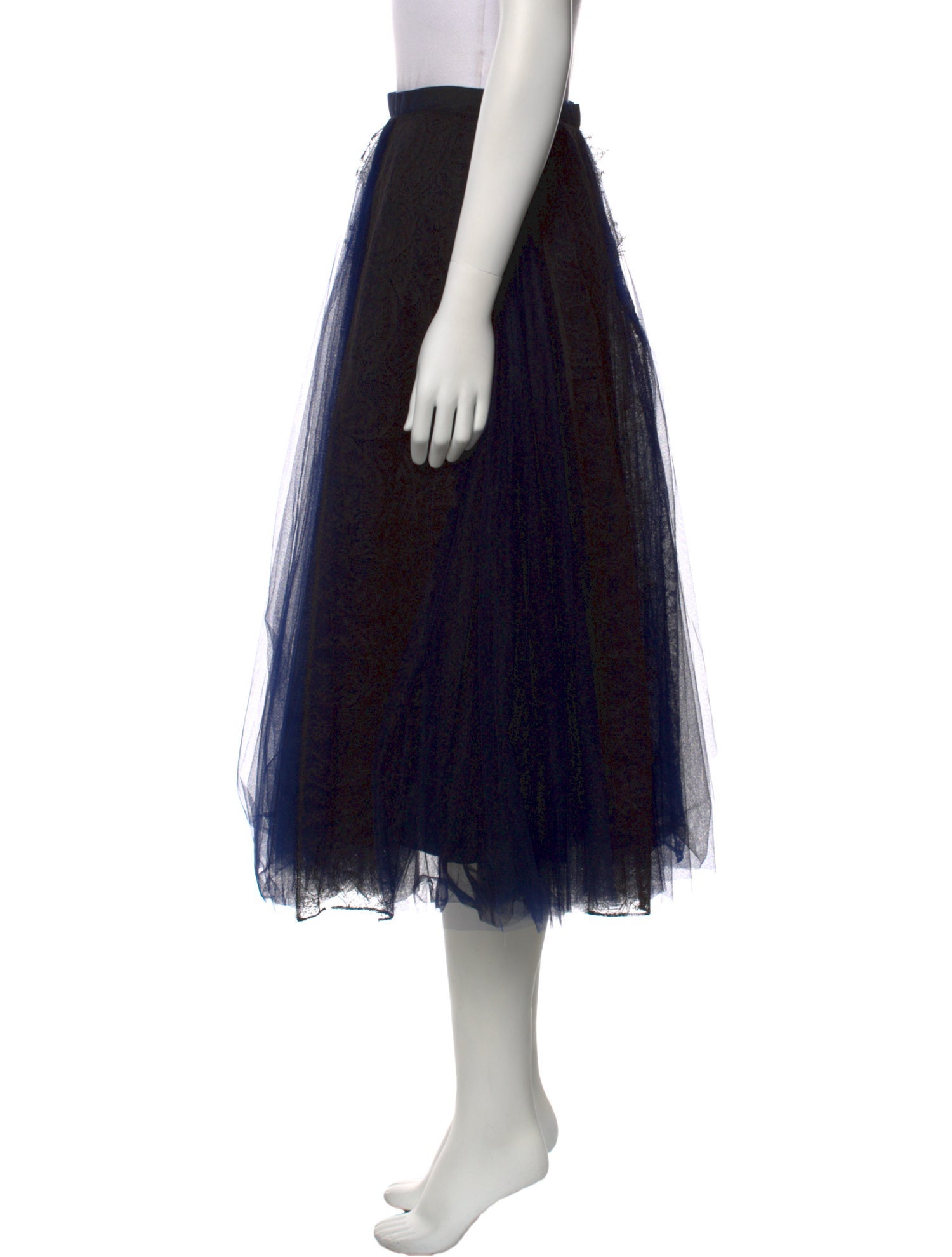 Burberry Silk Midi Length Skirt