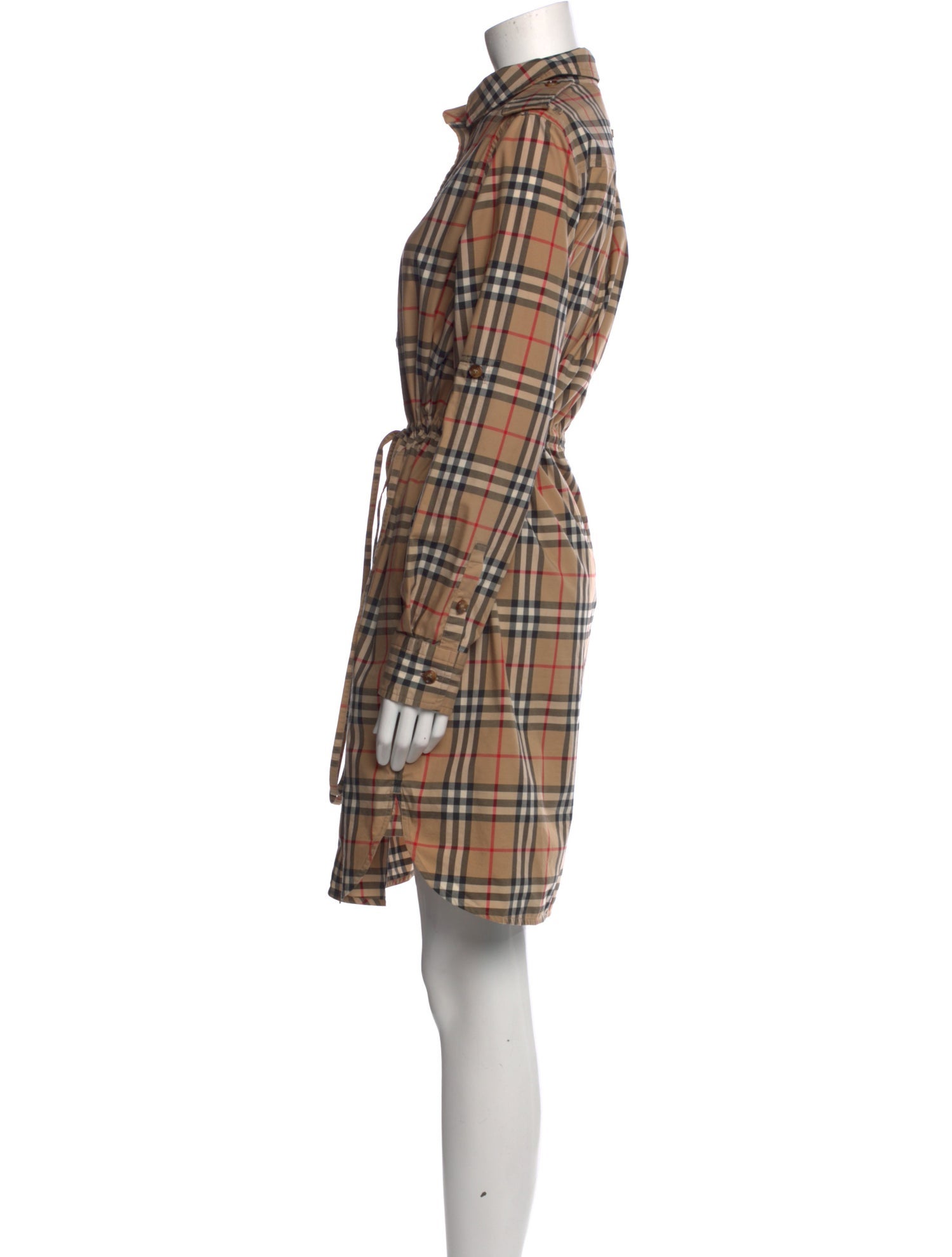 Burberry Plaid Print Knee-Length Dress