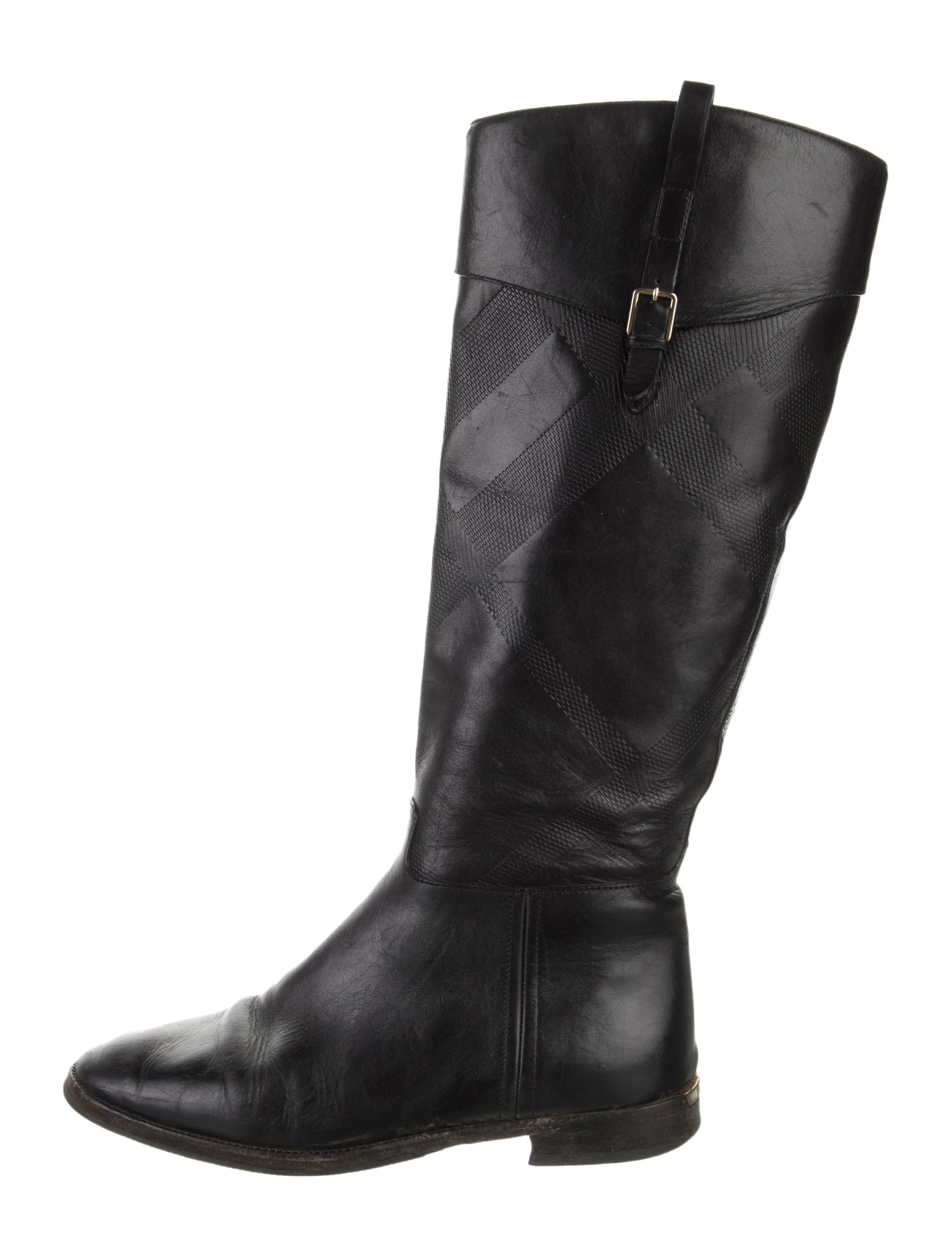 Burberry Leather Riding Boots