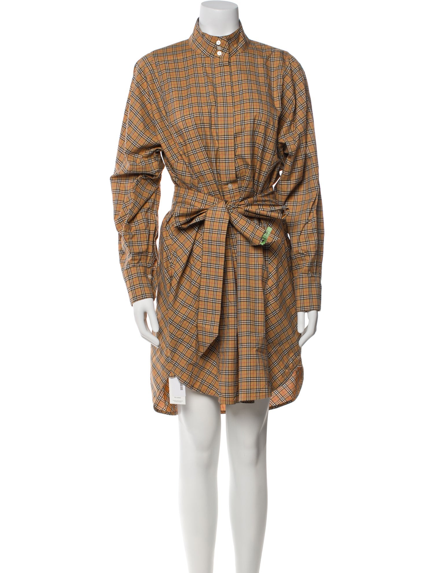 Burberry Plaid Print Knee-Length Dress