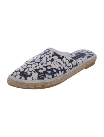 Burberry Canvas Floral Print Mules