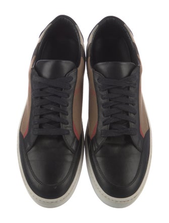 Burberry Nova Check Pattern Canvas Sneakers