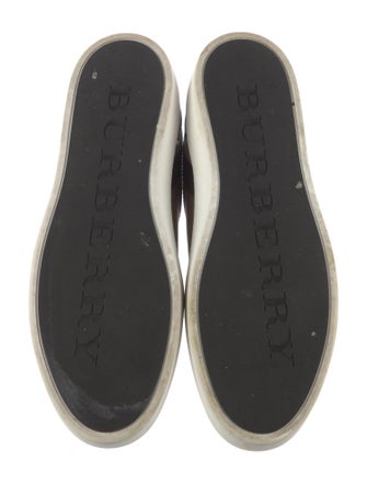 Burberry Nova Check Pattern Canvas Sneakers