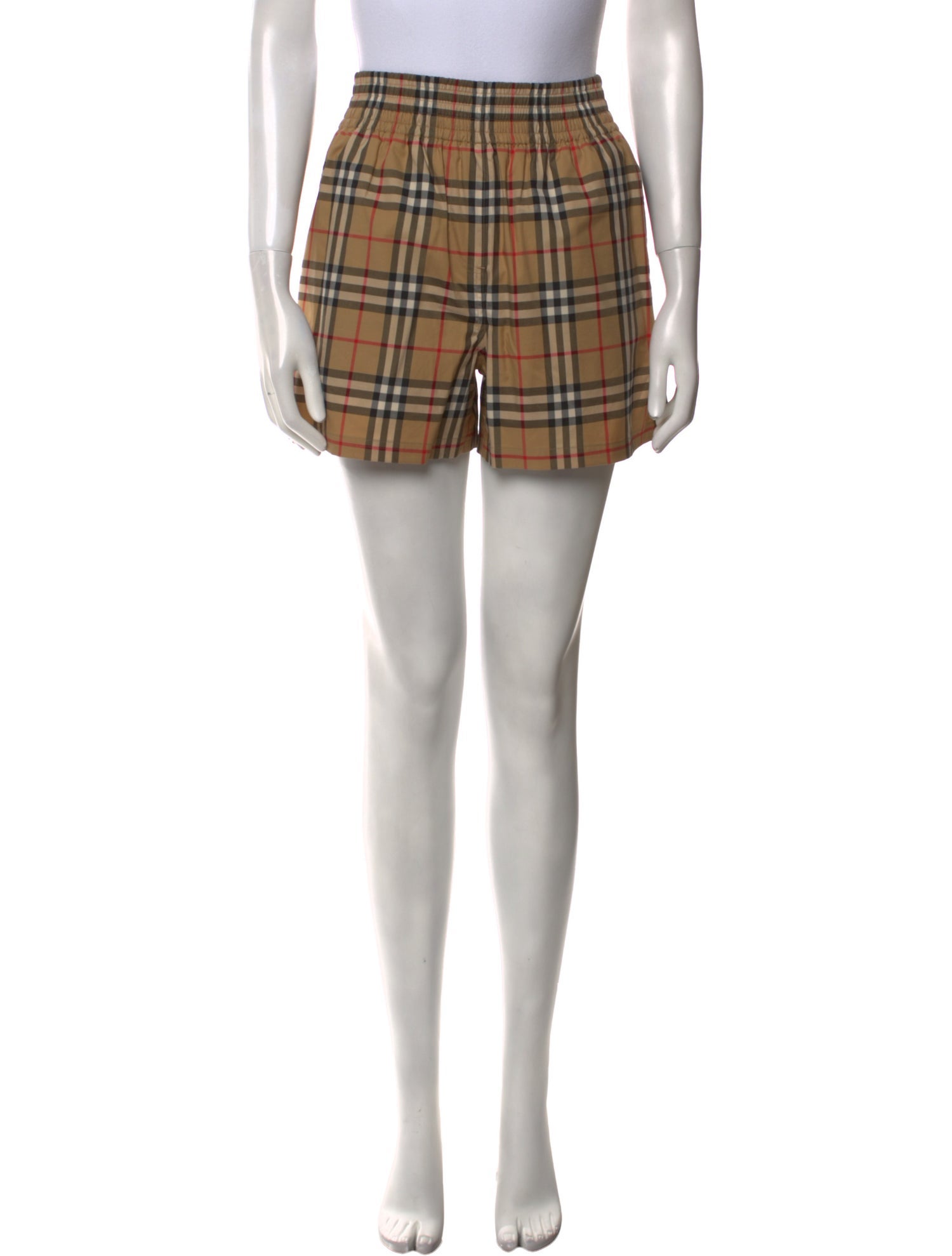Burberry Plaid Print Mini Shorts