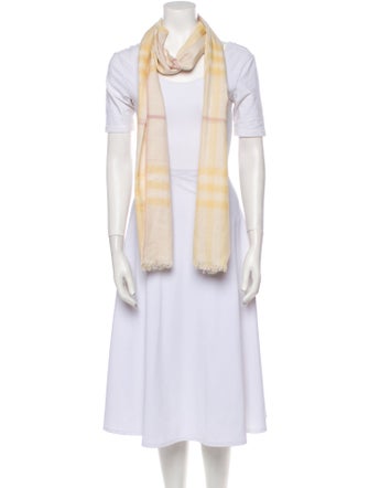 Burberry Plaid Print Scarf