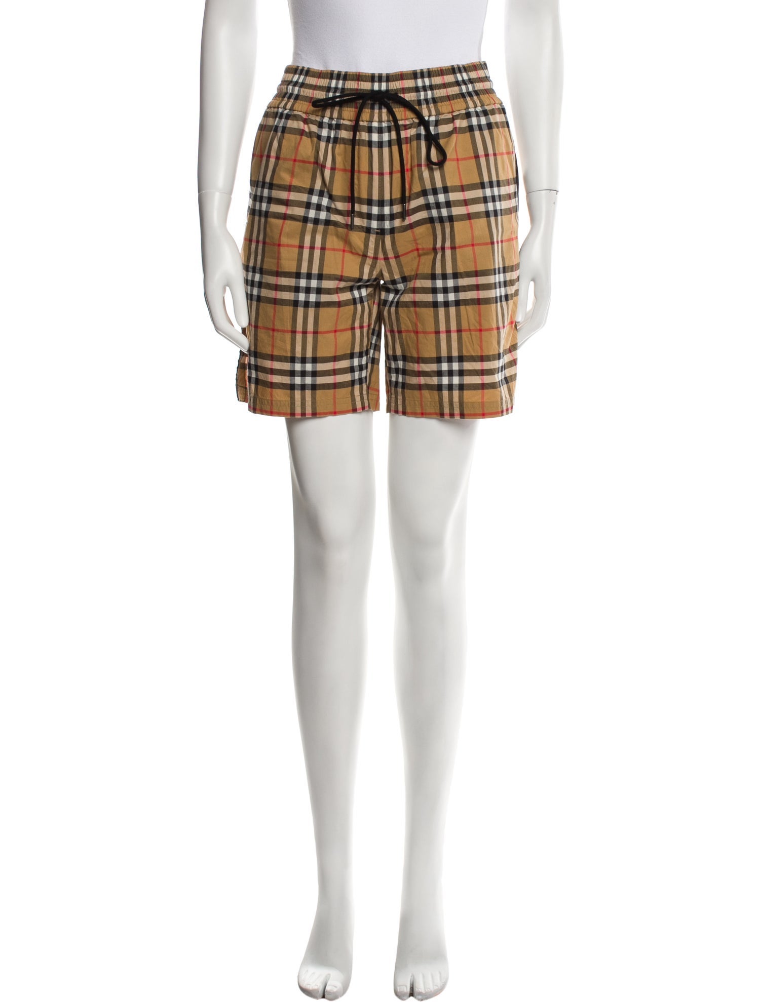 Burberry Plaid Print Mini Shorts