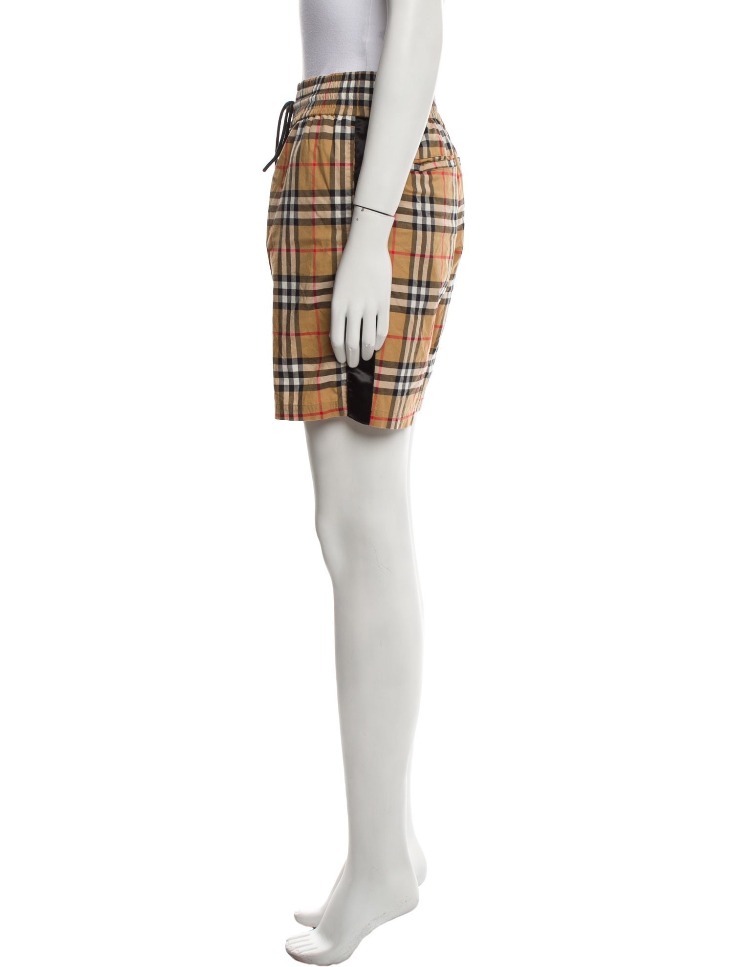 Burberry Plaid Print Mini Shorts
