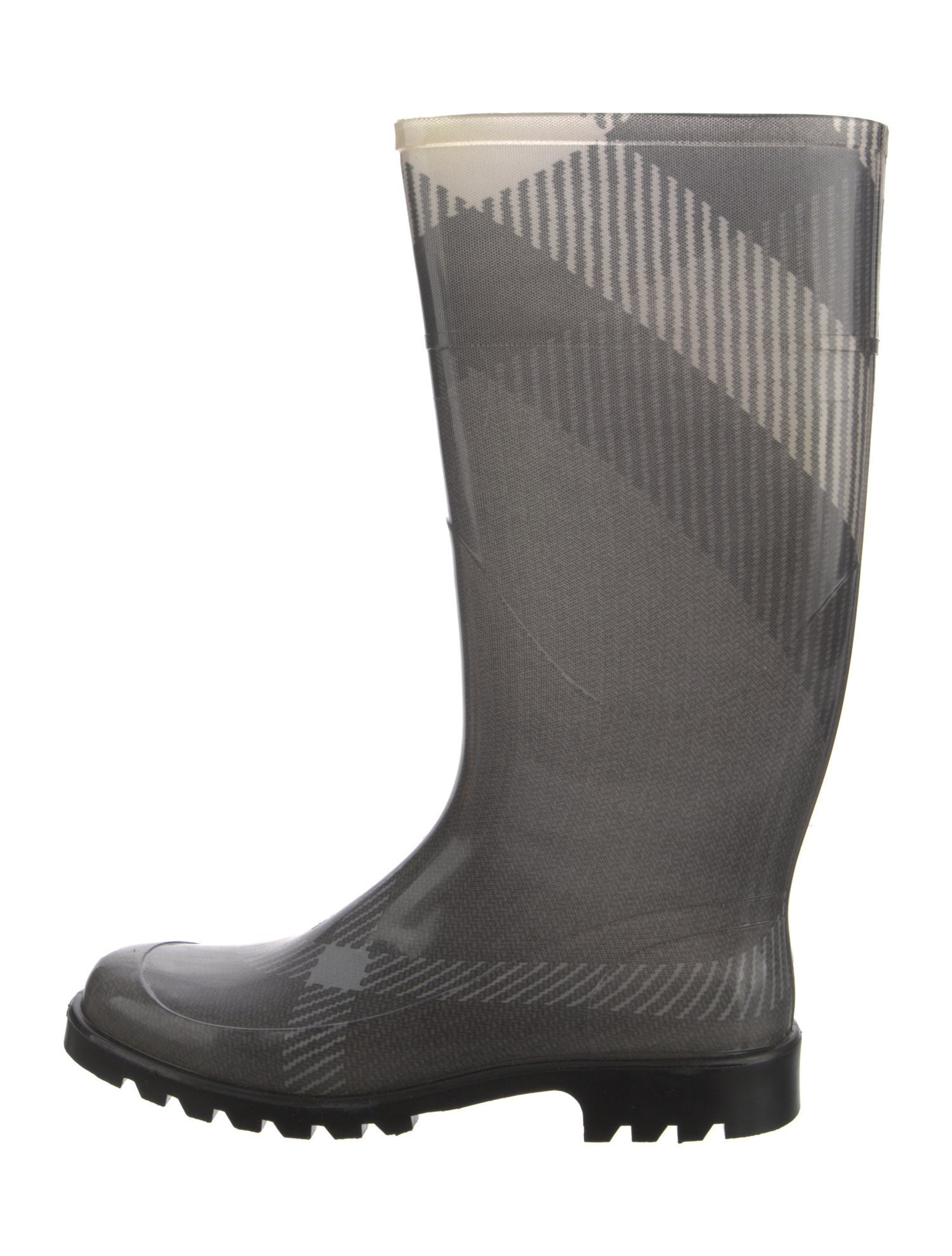Burberry Rubber Striped Rain Boots