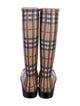 Burberry Haymarket Check Pattern Rubber Rain Boots