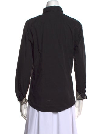 Burberry Long Sleeve Button-Up Top