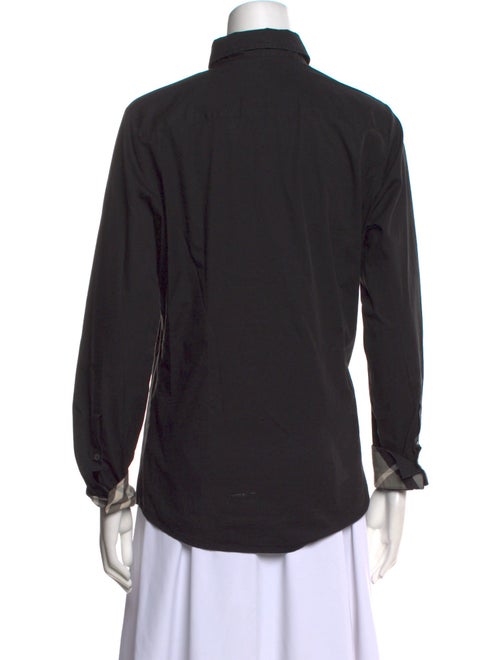 Burberry Long Sleeve Button-Up Top