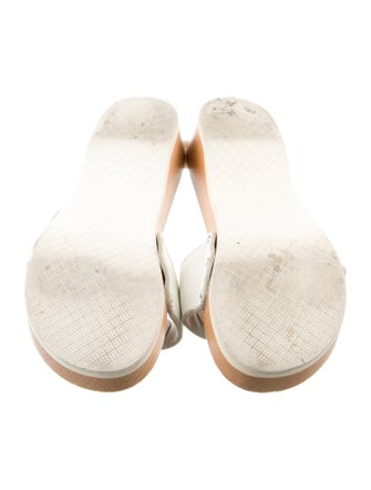 Burberry House Check Pattern Leather Slides