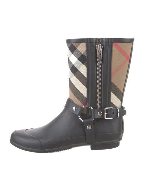 Burberry Nova Check Pattern Rubber Rain Boots