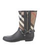 Burberry Nova Check Pattern Rubber Rain Boots