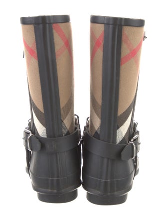 Burberry Nova Check Pattern Rubber Rain Boots