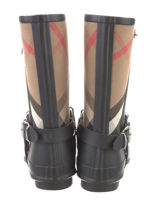 Burberry Nova Check Pattern Rubber Rain Boots