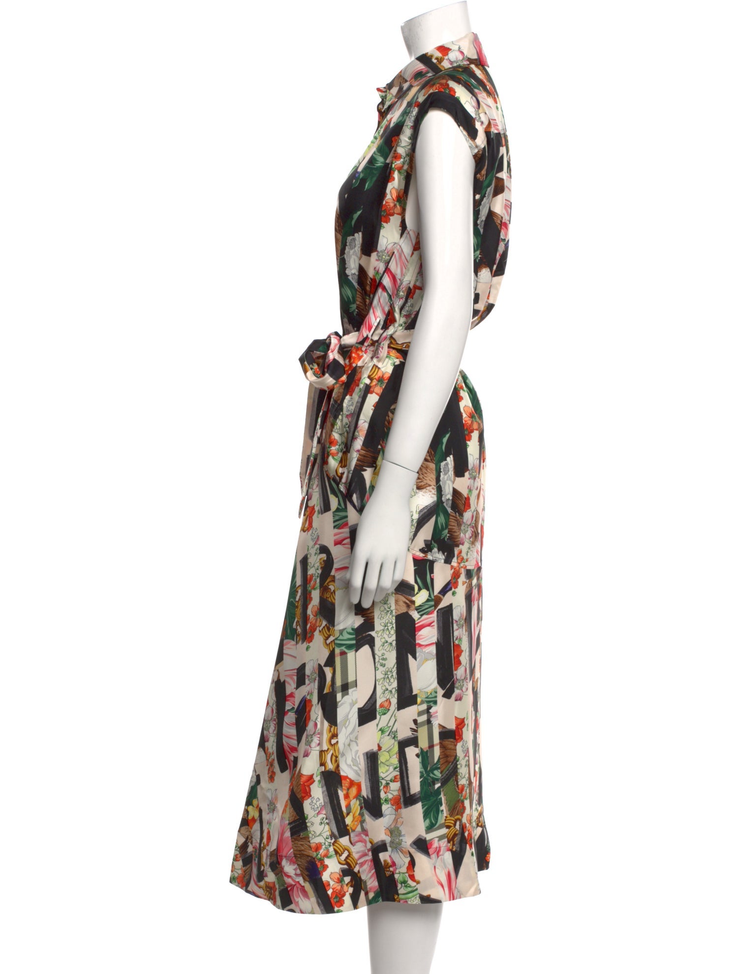 Burberry Silk Midi Length Dress