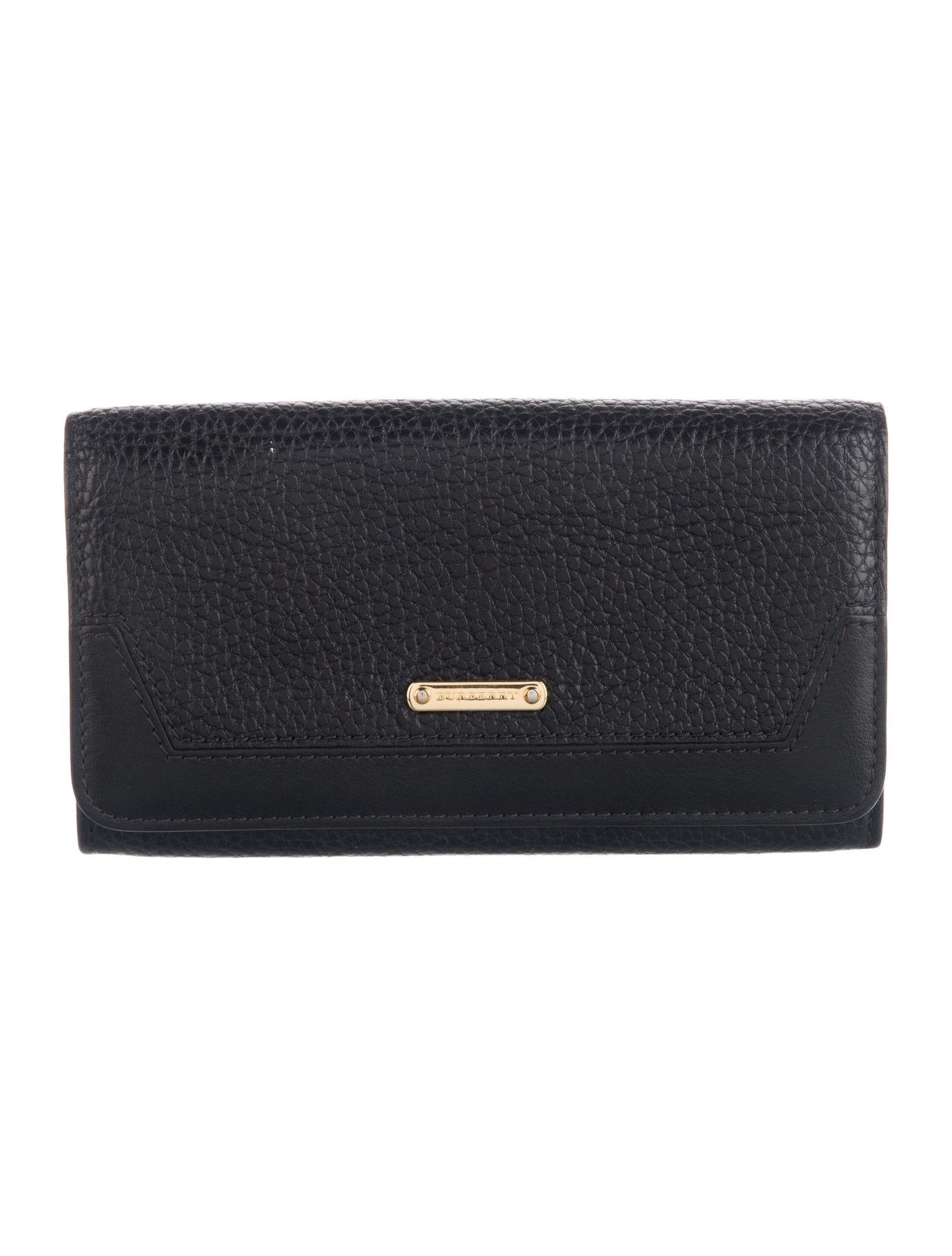 Burberry Nova Check Pattern Leather Continental Wallet