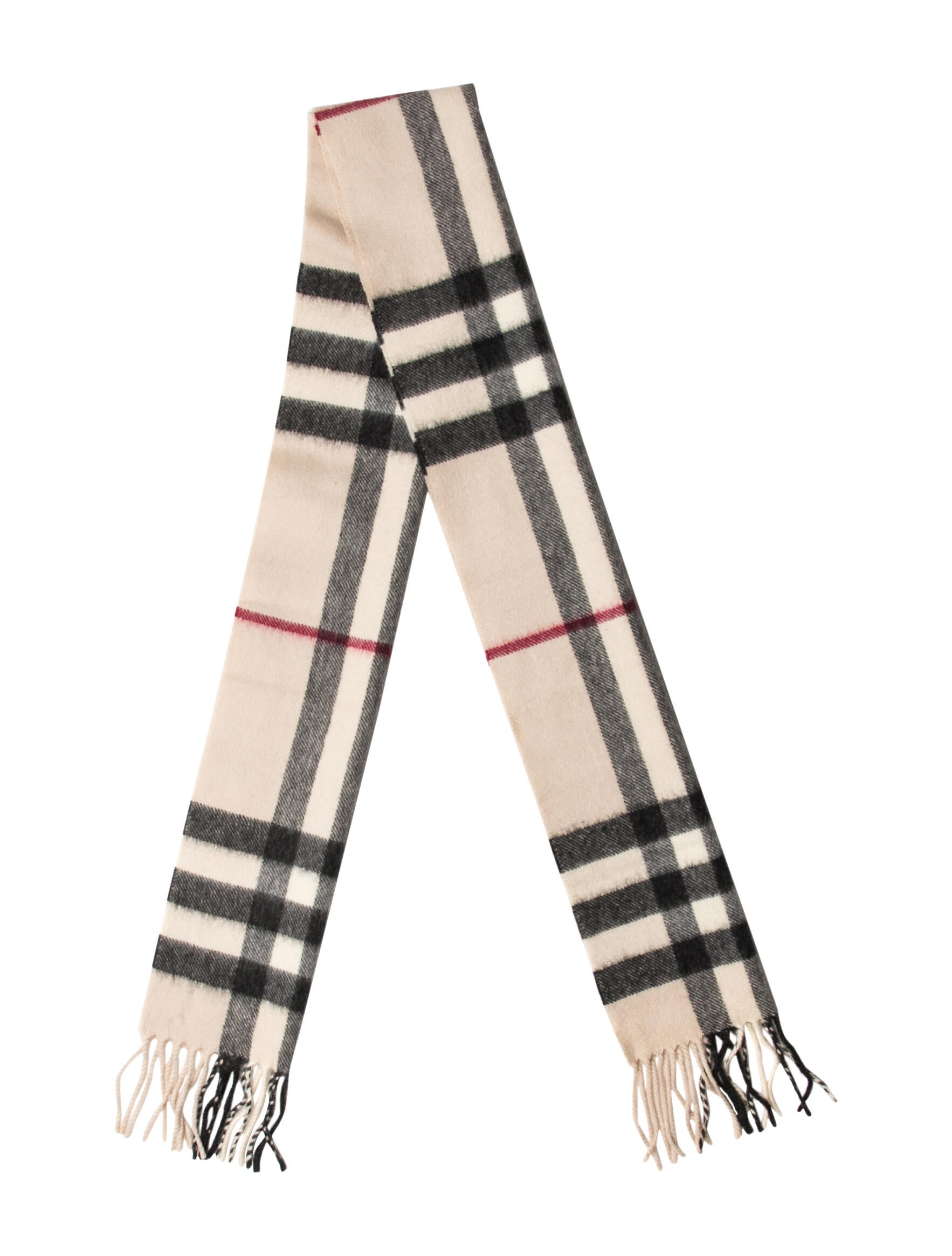 Burberry Cashmere Nova Check Pattern Scarf