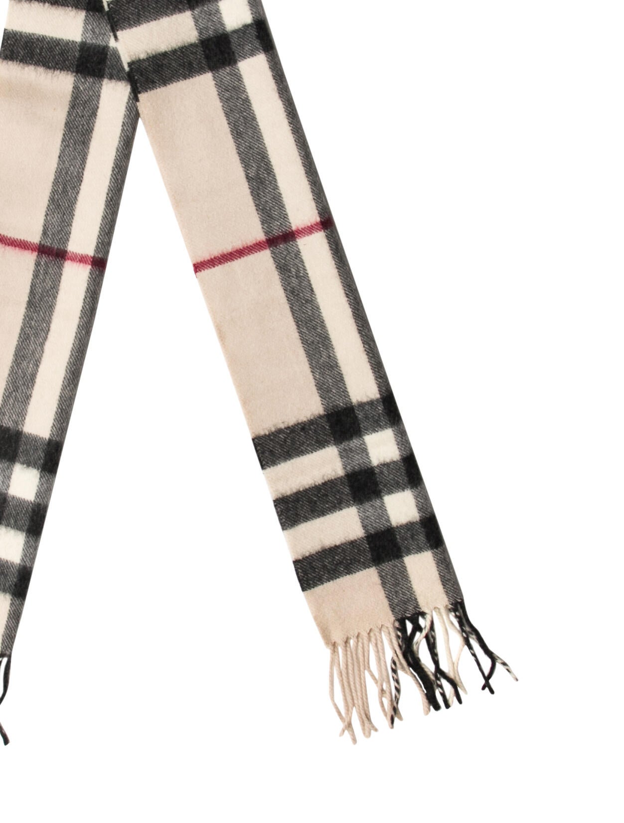 Burberry Cashmere Nova Check Pattern Scarf