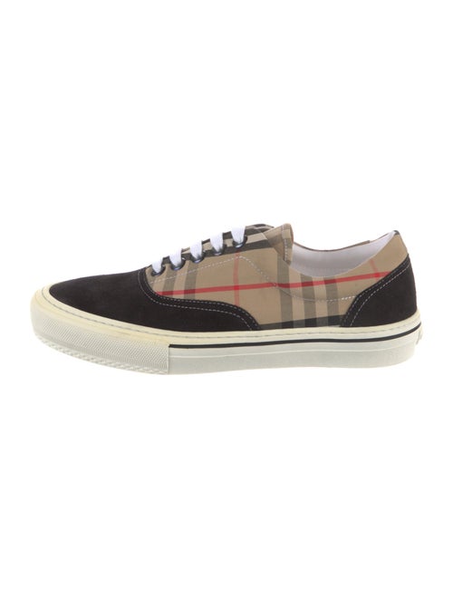 Burberry Nova Check Pattern Canvas Sneakers
