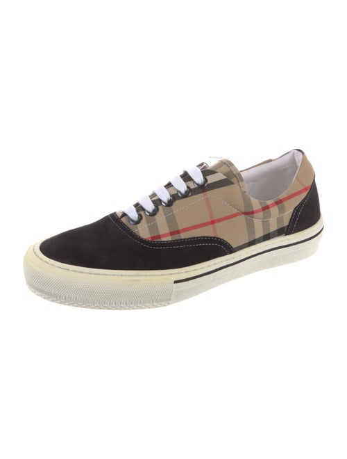 Burberry Nova Check Pattern Canvas Sneakers