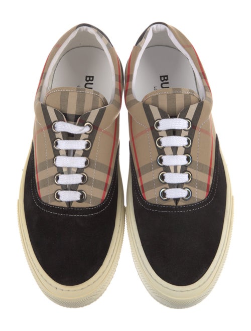 Burberry Nova Check Pattern Canvas Sneakers