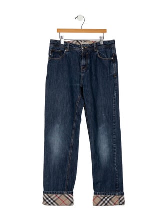 Burberry Kids Girls' Embroider-Embellished Jeans