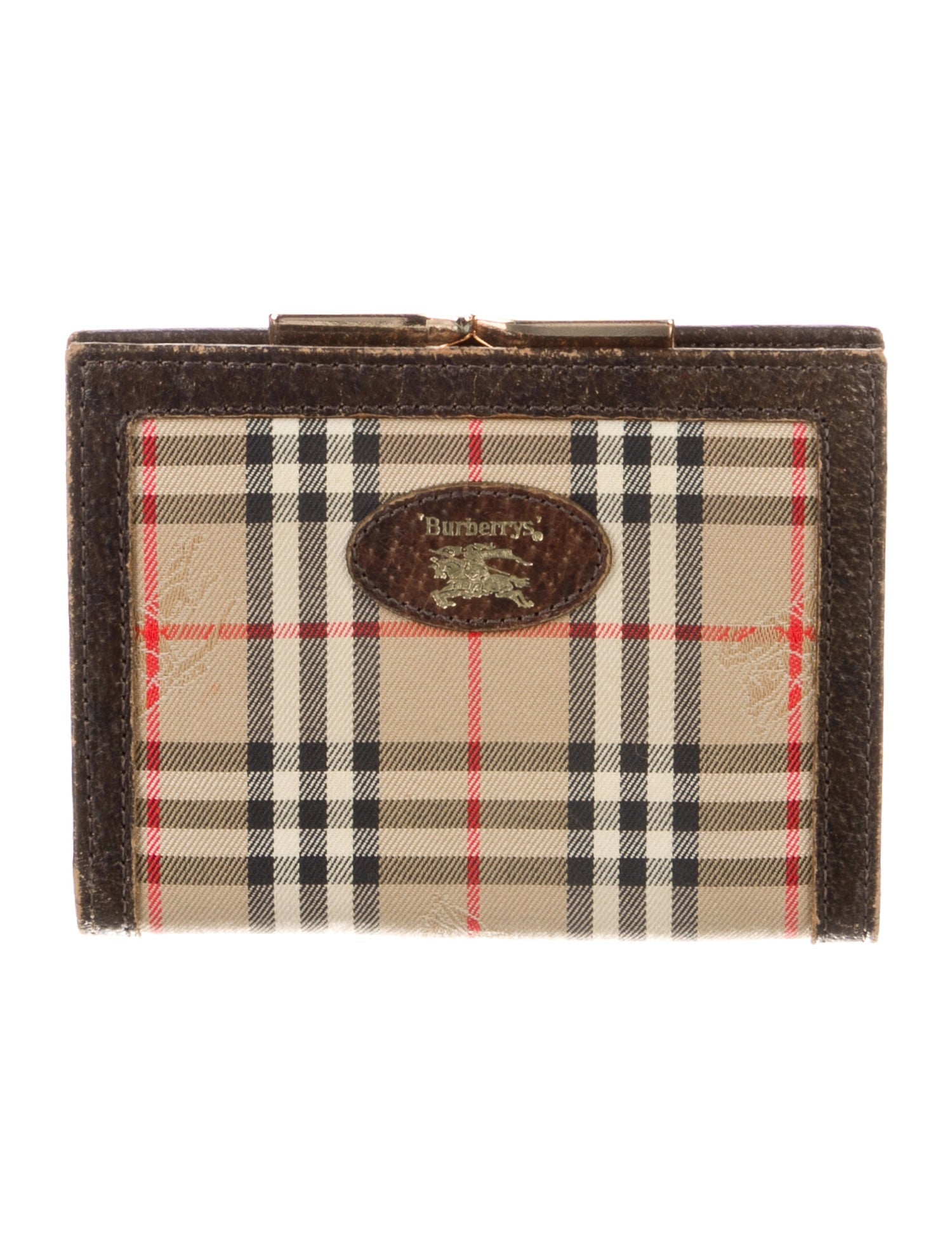 Burberry's Haymarket Check Pattern Canvas Bifold Wallet