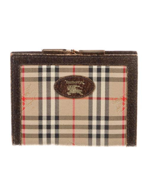 Burberry's Haymarket Check Pattern Canvas Bifold Wallet