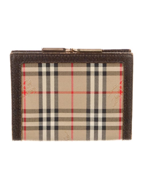 Burberry's Haymarket Check Pattern Canvas Bifold Wallet