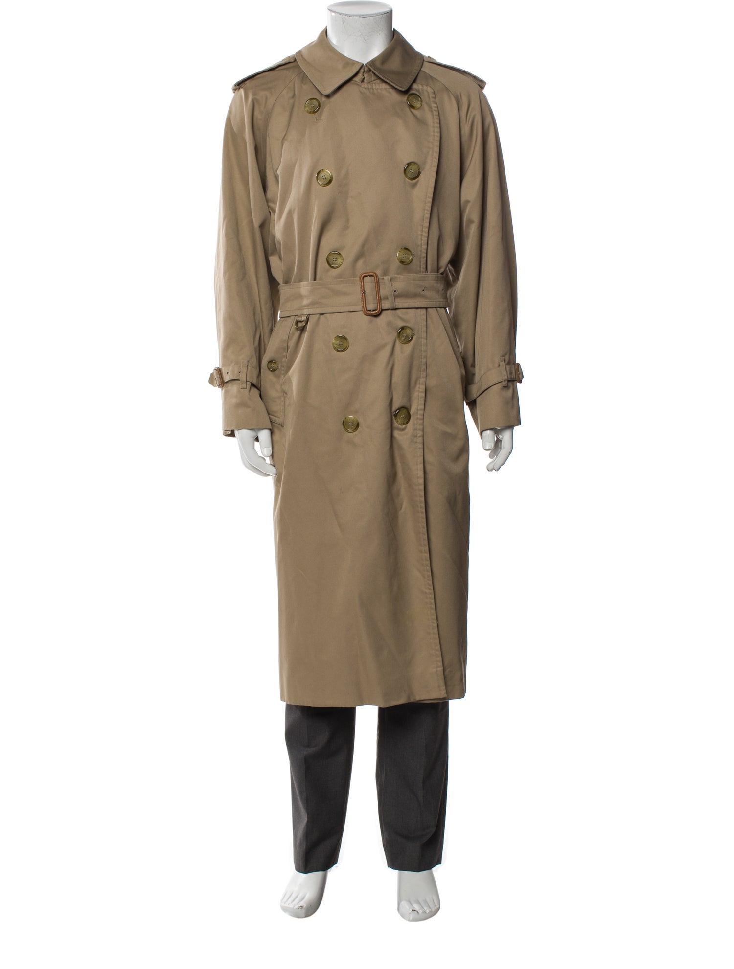 Giorgio Armani Trench Coat - Green Outerwear, Clothing