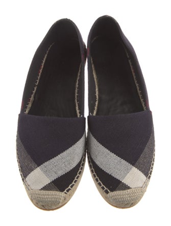 Burberry Canvas Plaid Print Espadrilles