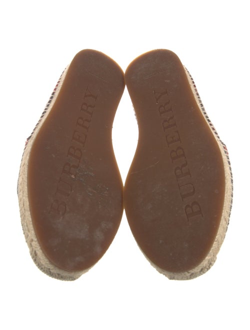 Burberry Canvas Plaid Print Espadrilles