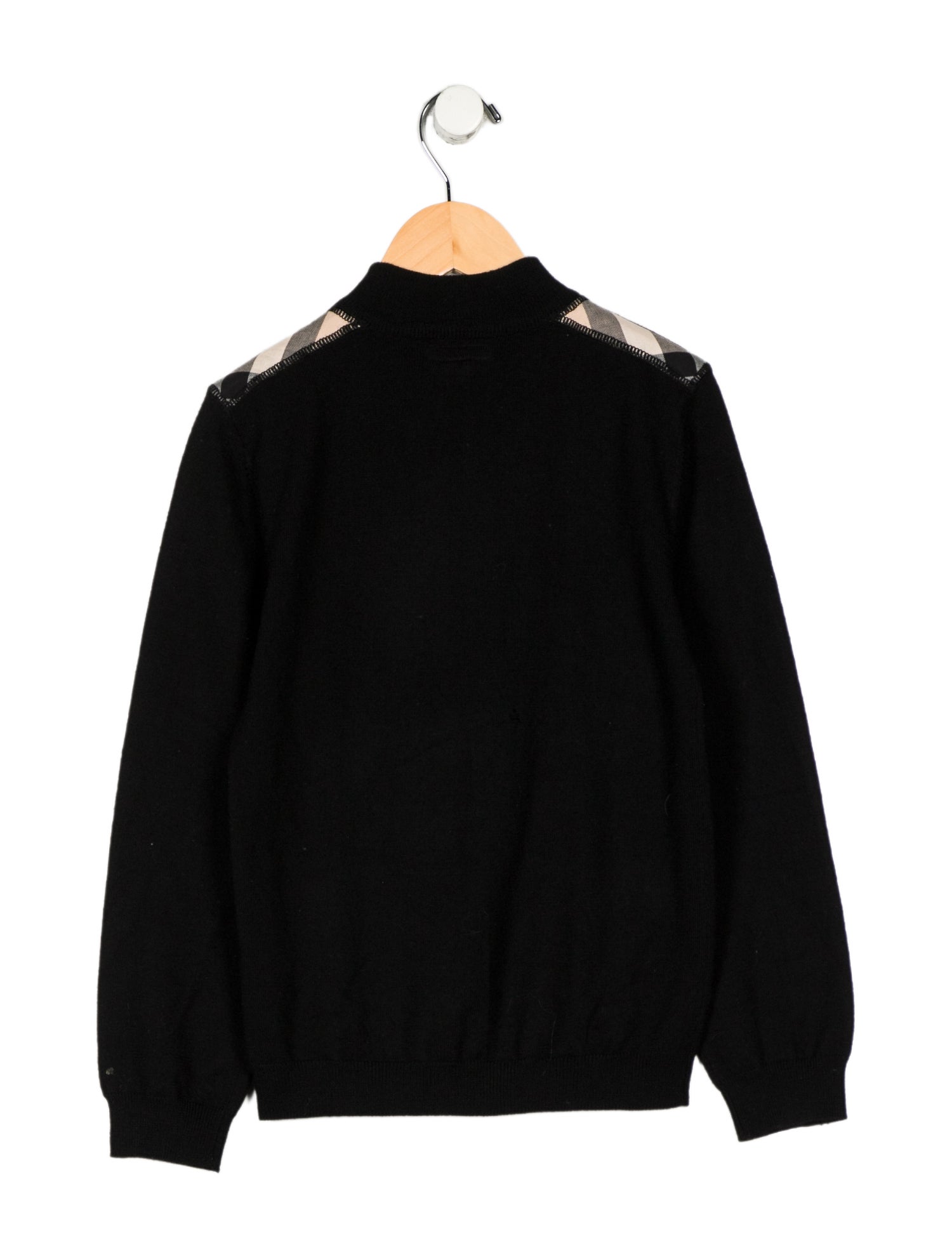 Burberry Boys' Wool Quarter Zip Sweater