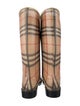 Burberry Rubber Plaid Print Rain Boots