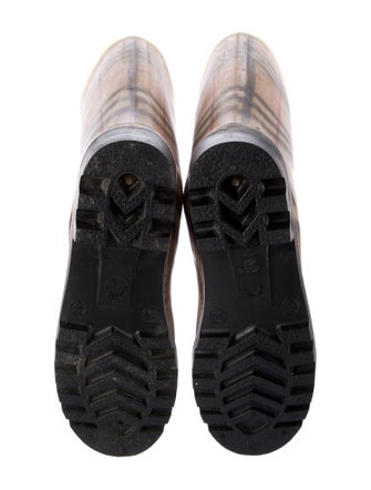 Burberry Rubber Plaid Print Rain Boots
