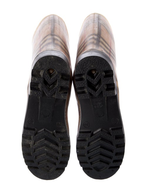 Burberry Rubber Plaid Print Rain Boots