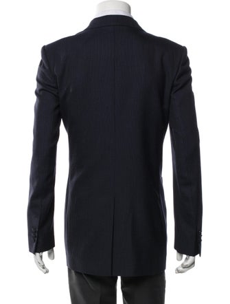 Burberry Wool Plaid Print Blazer