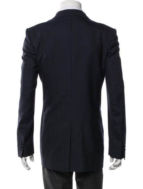 Burberry Wool Plaid Print Blazer