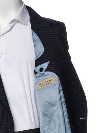 Burberry Wool Plaid Print Blazer