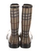 Burberry Rubber Plaid Print Rain Boots