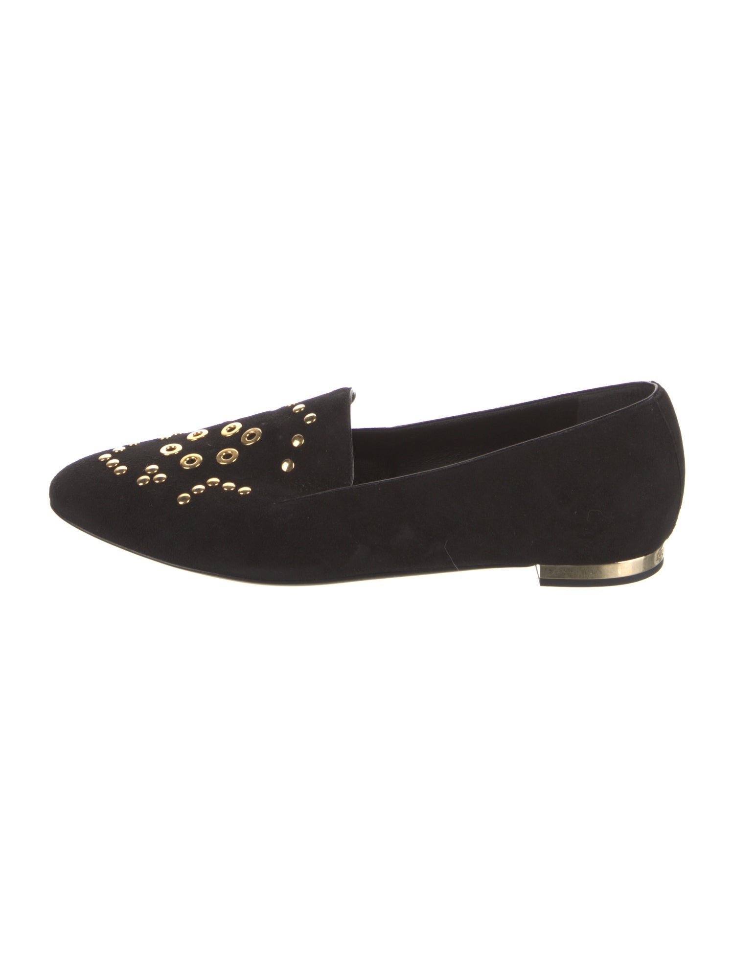 Burberry Suede Studded Accents Loafers